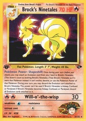 Brock's Ninetales - 3/132 - Holo Rare - 1st Edition
